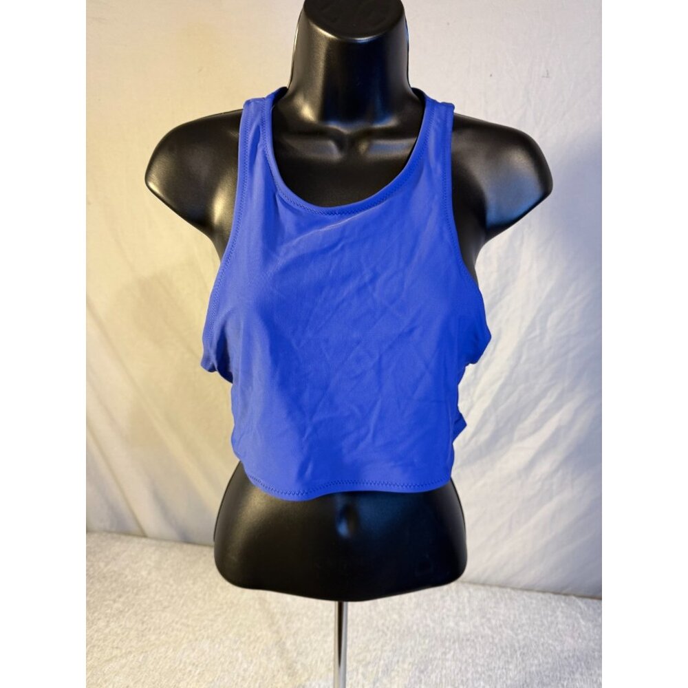 Old Navy Purple Sports Bra Top Open Back Womens Gym Workout XL Firm Support
